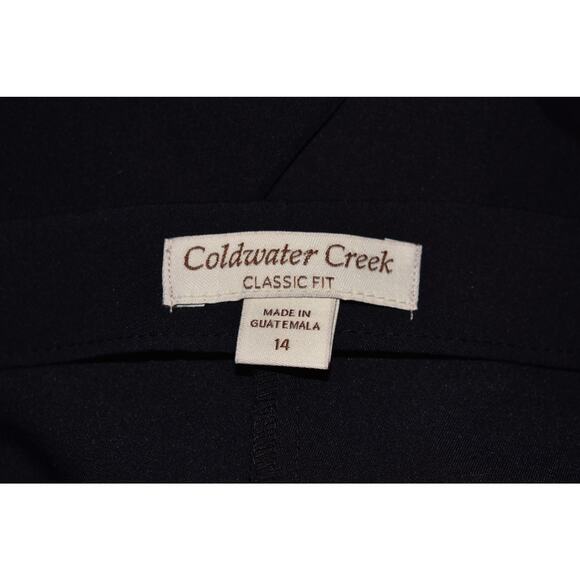 COLDWATER CREEK NEW $70 Navy Classic Straight Leg Holly Dress Pant Size 14 - Picture 4 of 4